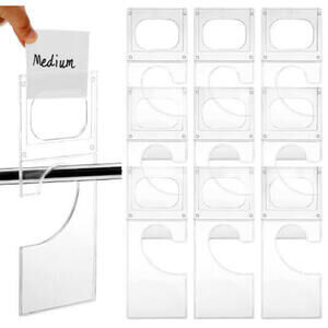 Plastic Closet Dividers for Hanging Clothes Transparent Rectangle